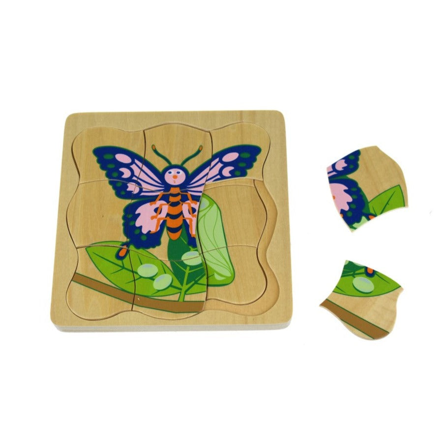 Butterfly Life Cycle 4-Layer Puzzle Board