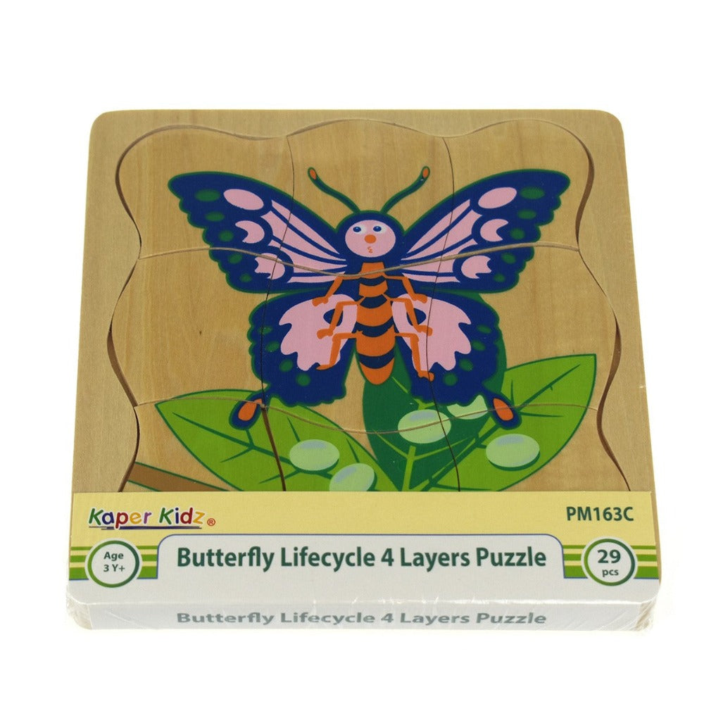 Butterfly Life Cycle 4-Layer Puzzle Board