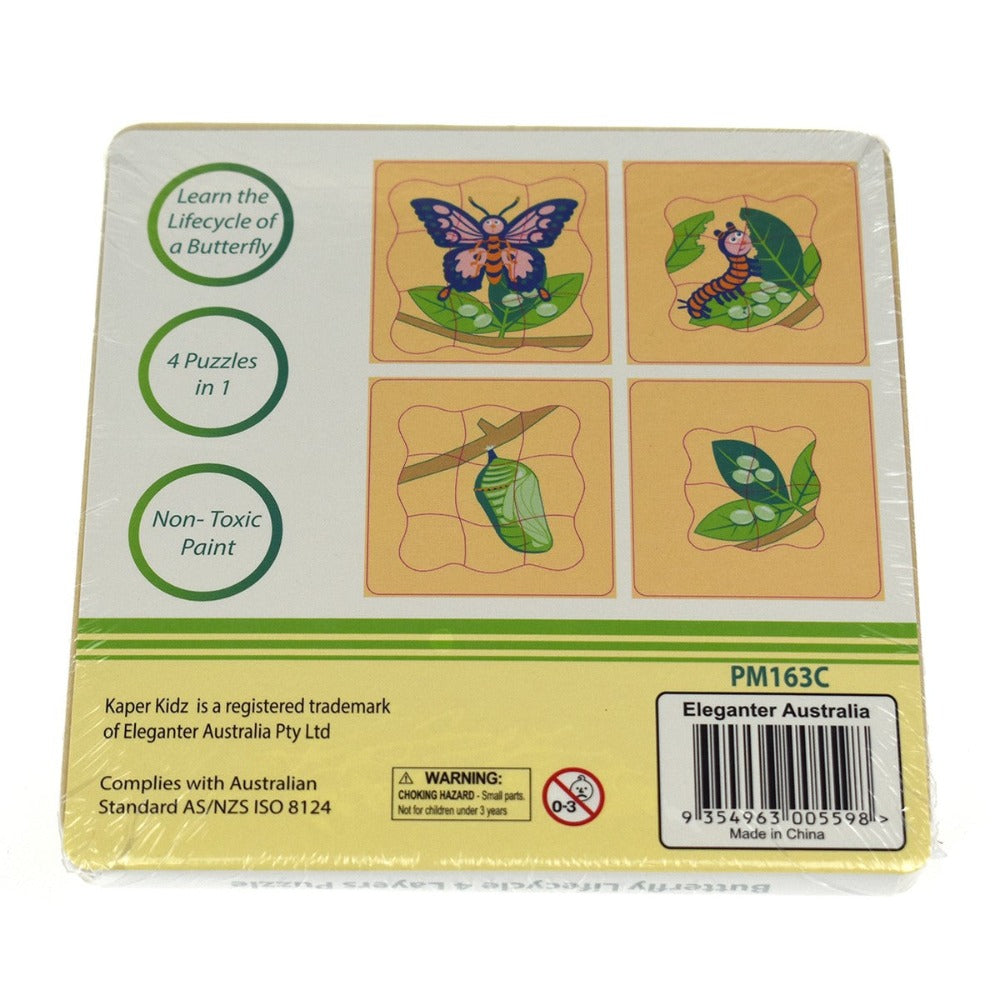 Butterfly Life Cycle 4-Layer Puzzle Board