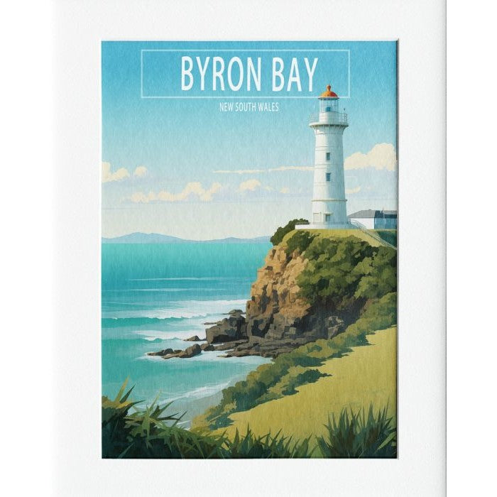 Byron Bay Mounted Print Wall Decor - 40x50cms