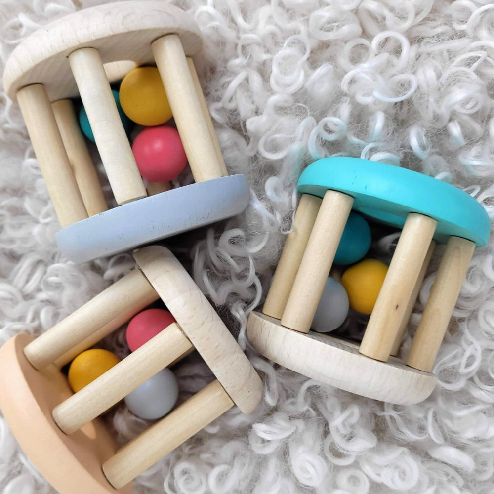 Calm & Breezy - Natural Wooden Baby Rattle