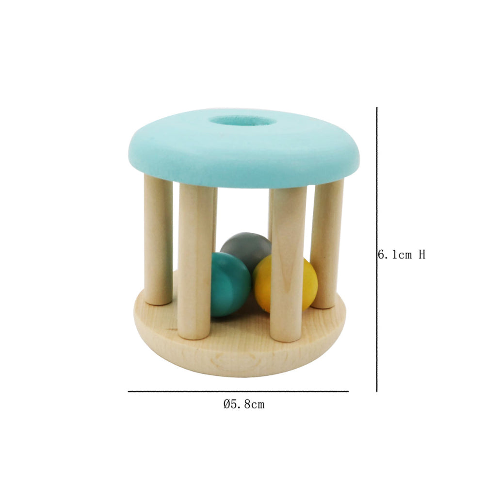 Calm & Breezy - Natural Wooden Baby Rattle