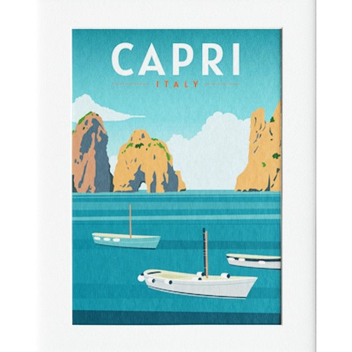 Capri Mounted Print Wall Decor - 40x50cms