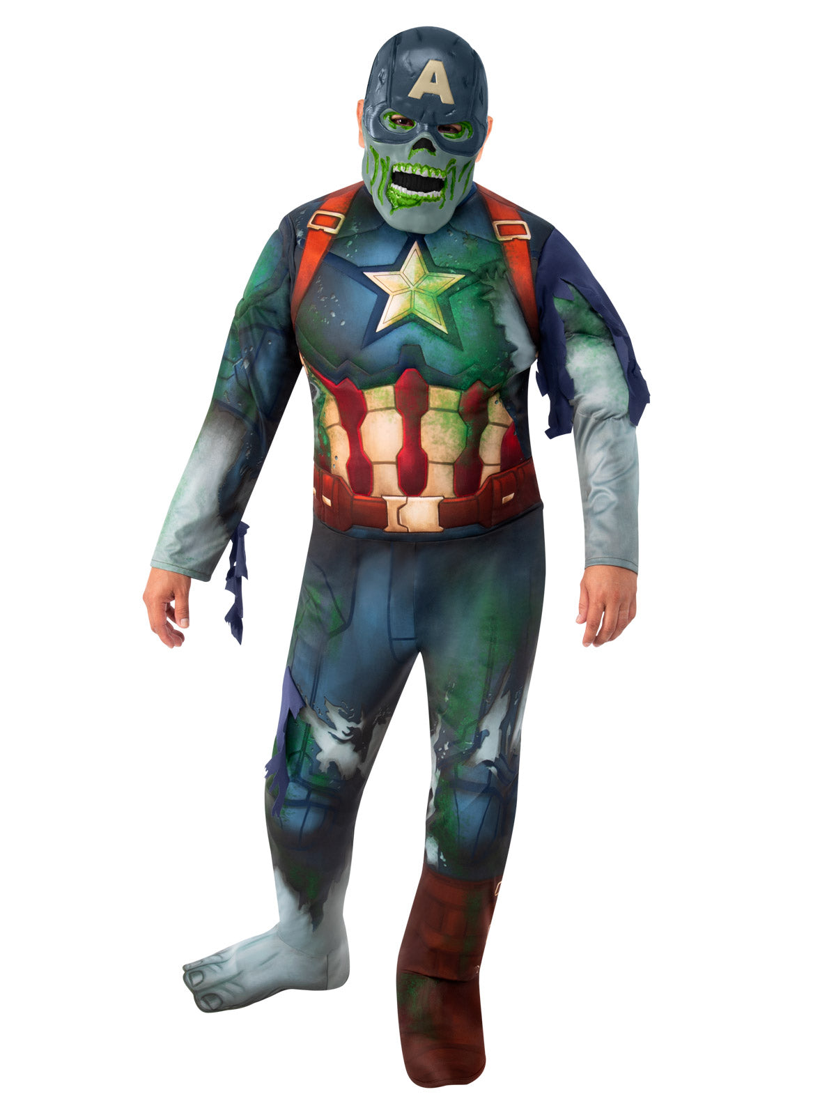 Captain America 'What If?' Zombie Deluxe Men's Costumes (Available in 2 Sizes)