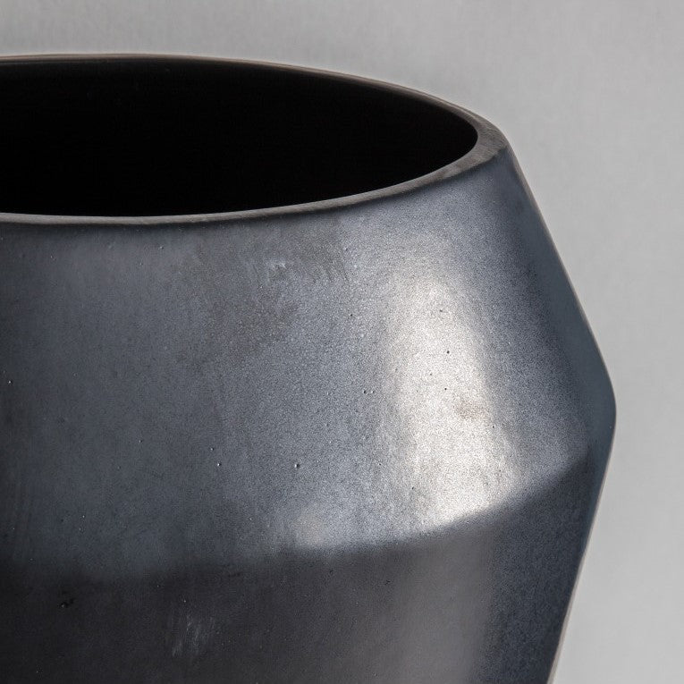 Captivating Dark Grey Glazed Vase (Available in 2 Sizes)