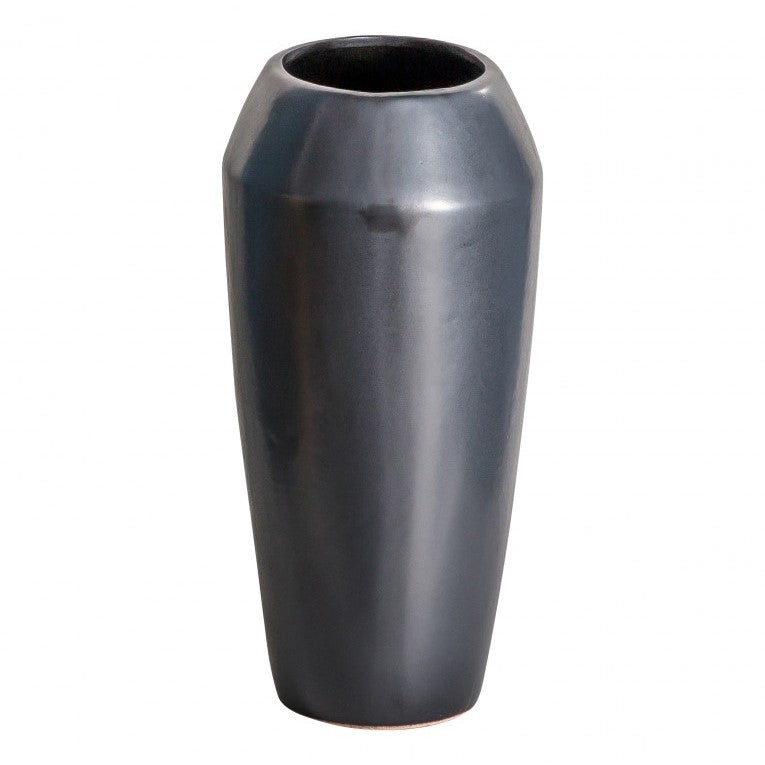 Captivating Dark Grey Glazed Vase (Available in 2 Sizes)