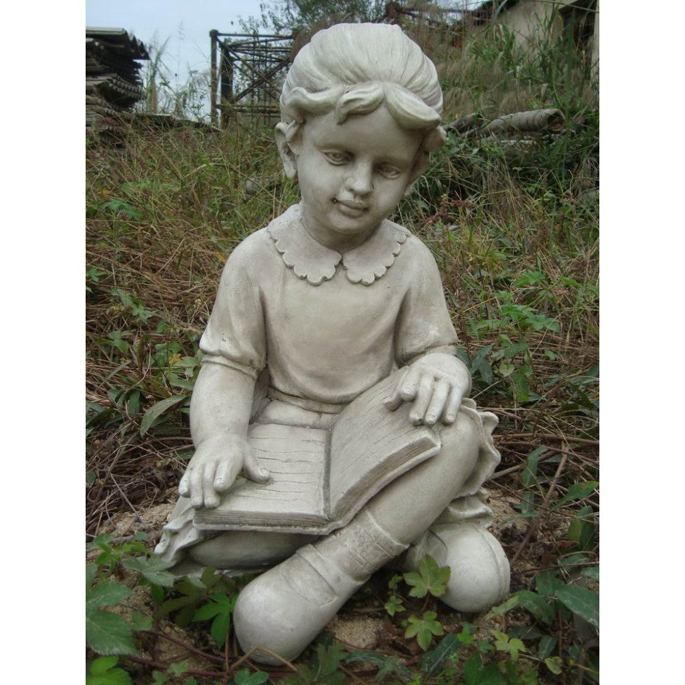 Captured Sculpture of a Reading Girl