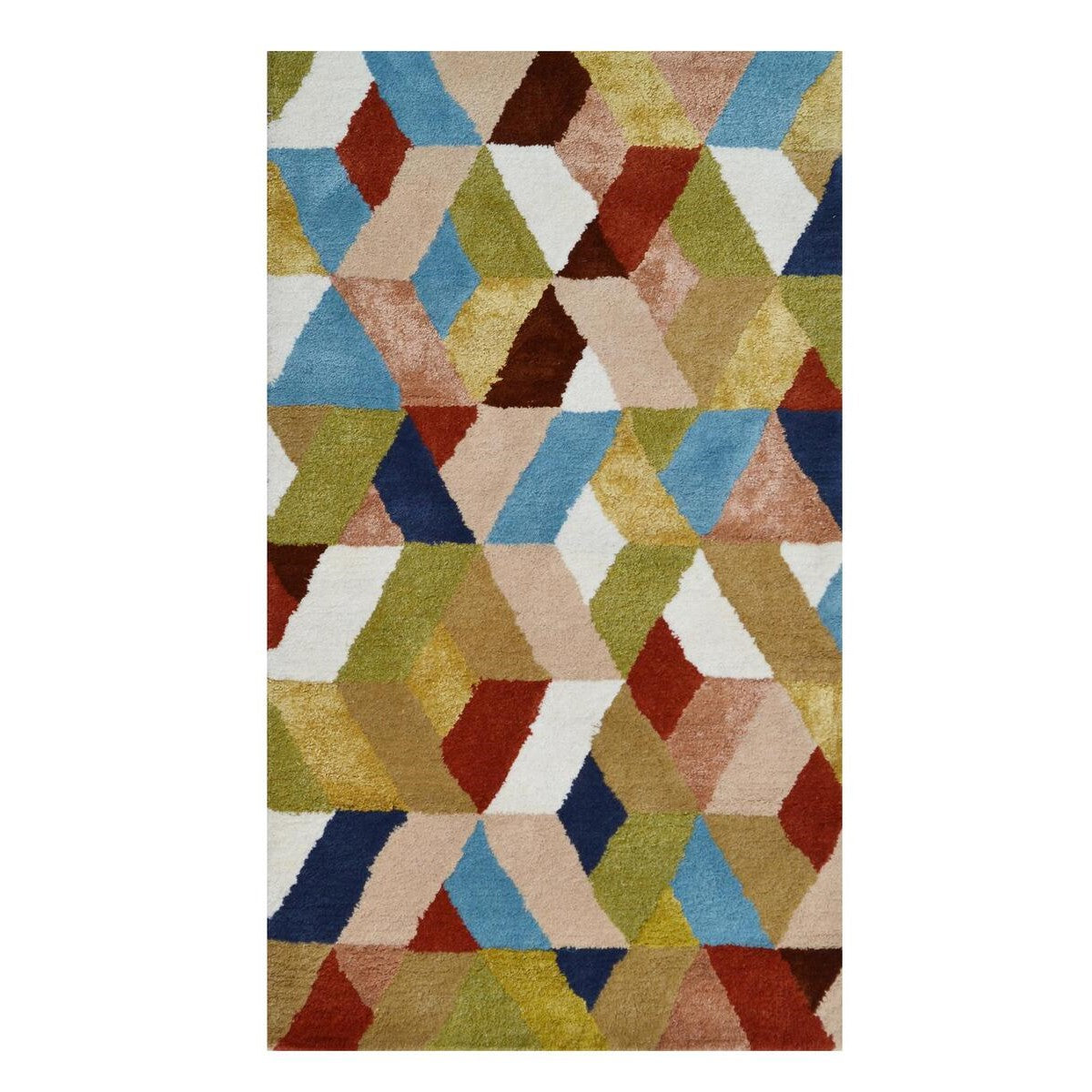 Card Deck Pattern Handmade Wool & Viscose Rug