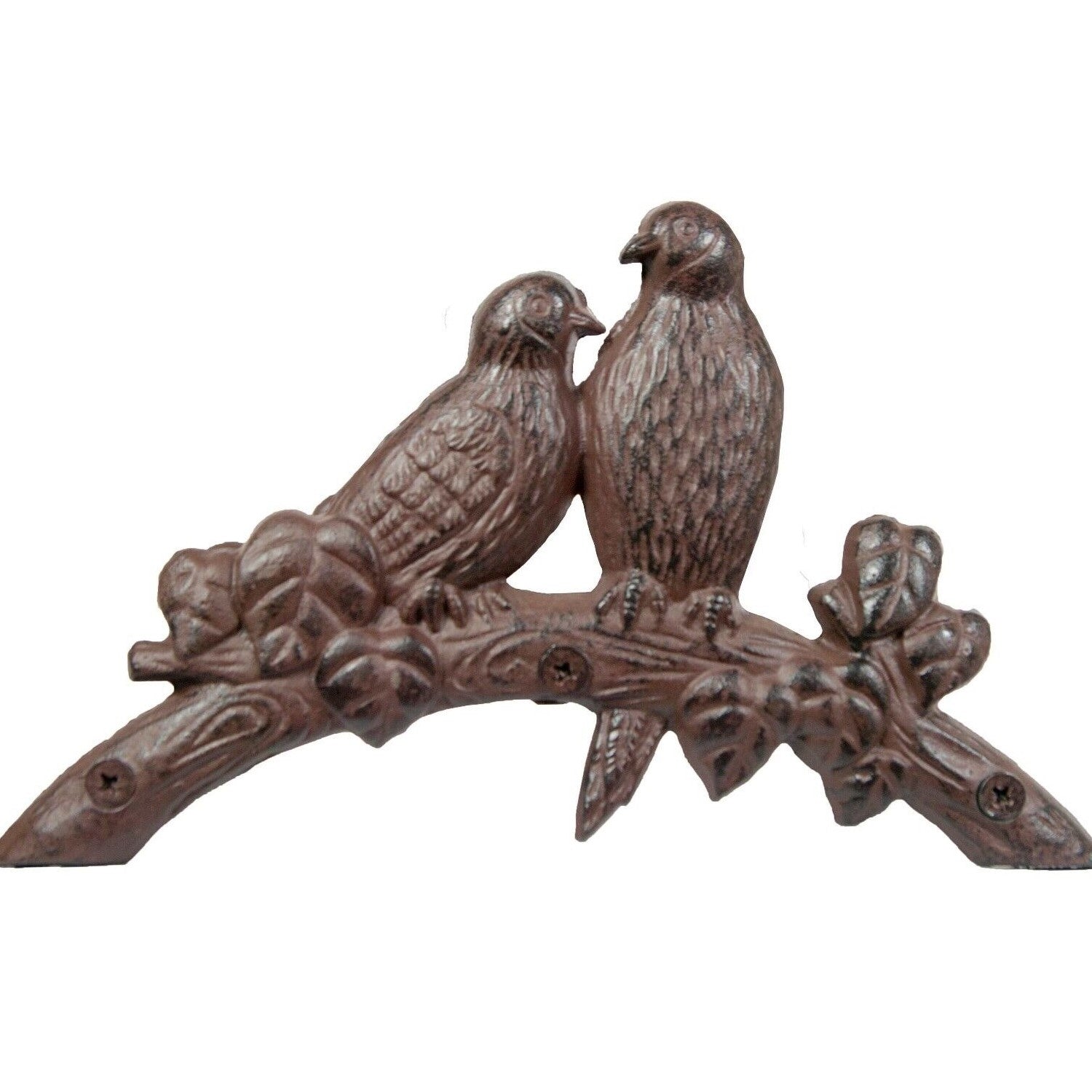 Cast Iron Love Birds Wall Mount Hose Hanger - Antique Rust