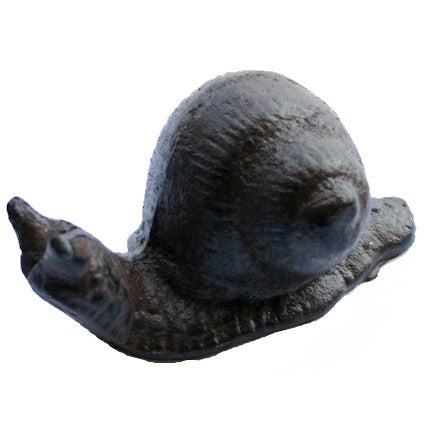 Cast Iron Snail Paperweight Statue - Antique Rust