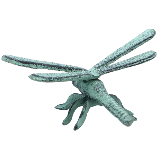 Cast Iron Dragonfly Paperweight Statue