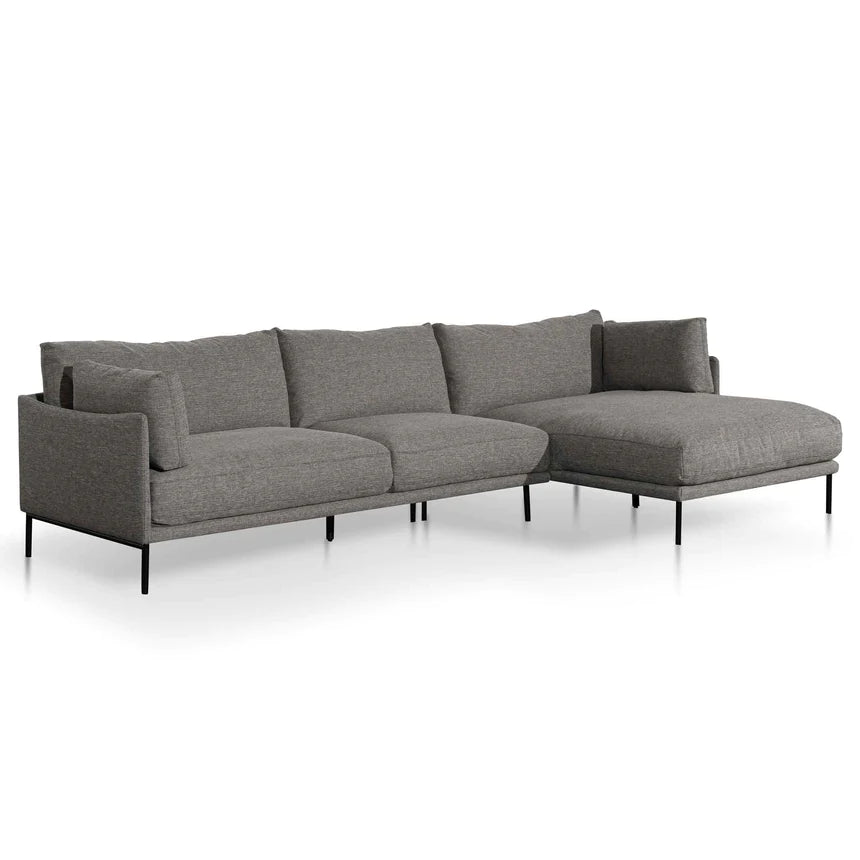 Casual Comfort 4-Seater Right Chaise Fabric Sofa