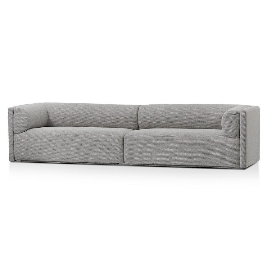 Casual Linen 4-Seater Fabric Sofa - Grey