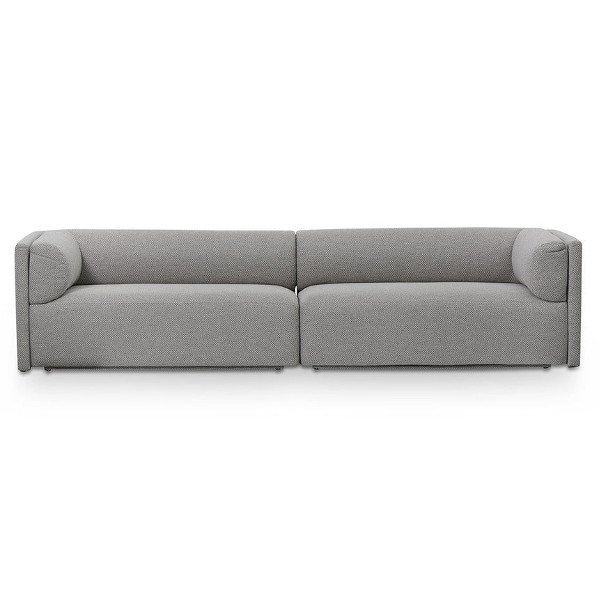 Casual Linen 4-Seater Fabric Sofa - Grey