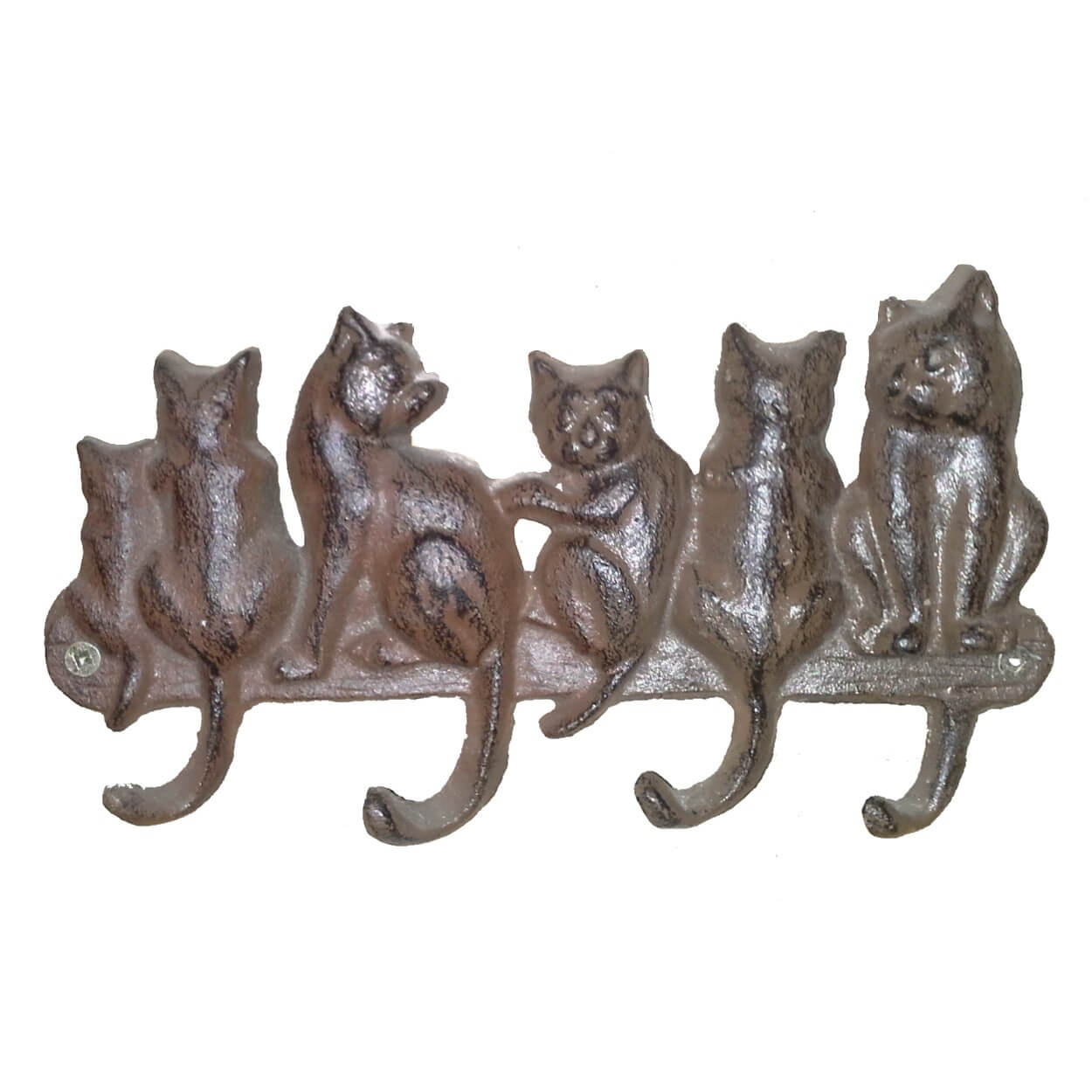 Cat Crew 4 Hooks Cast Iron Wall Hanging