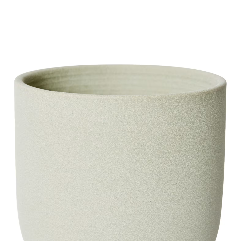 Ceramic Allegra Pot with Saucer - Available in 2 colors - 15 x 15 x 15cms