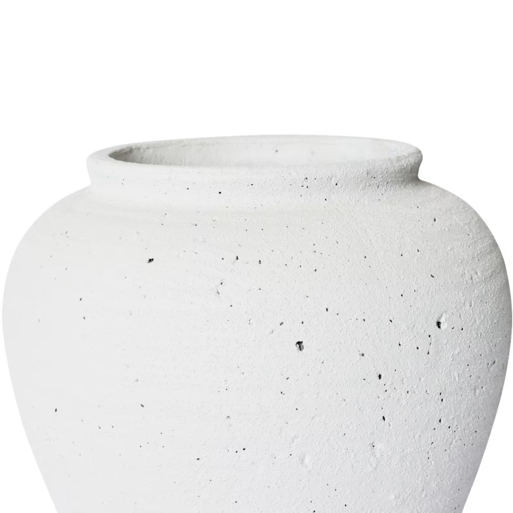 Ceramic Bexley Plant Pot Vase - White - Available in 2 Sizes