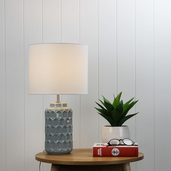 Ceramic Geometric Base Table Lamp