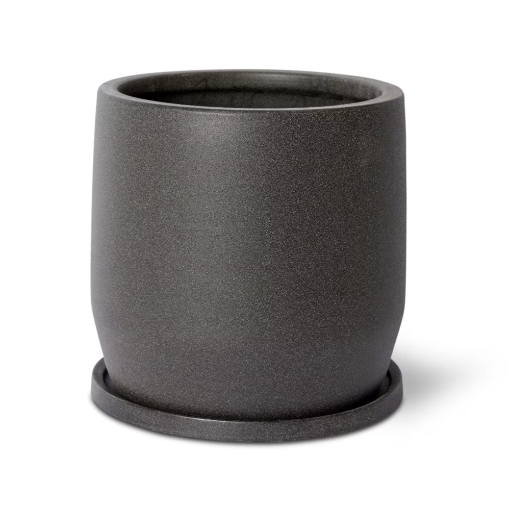 Ceramic Mason Plant Pot with Saucer - Available in 3 Sizes