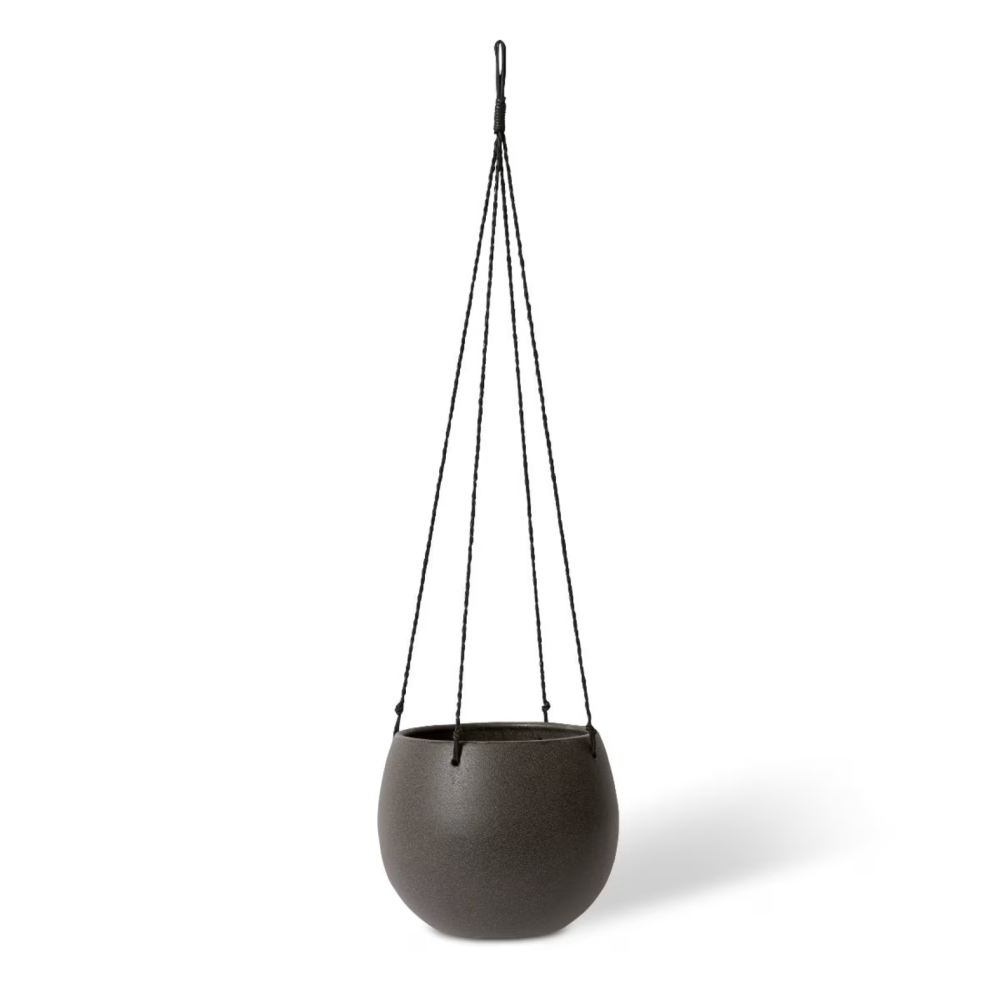 Ceramic Meyer Hanging Bowl Plant Pot - Black - Available in 2 Sizes