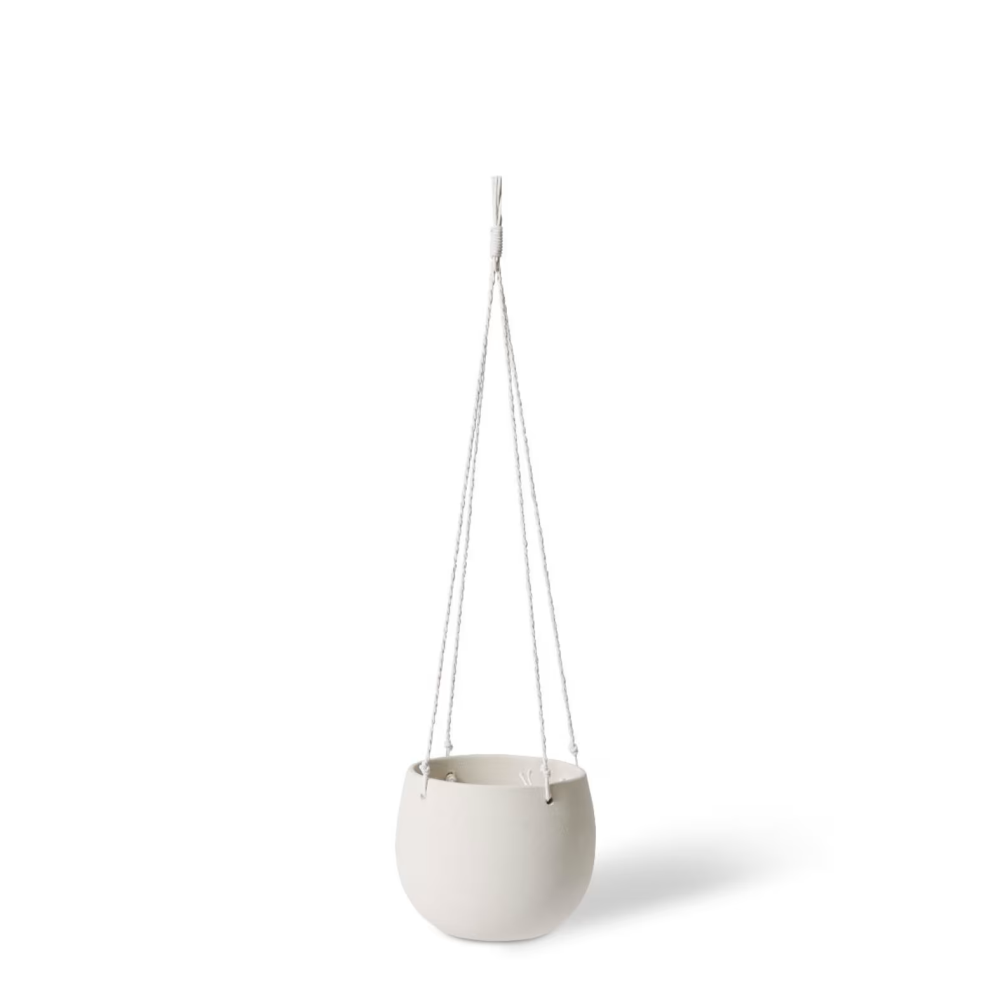 Ceramic Meyer Hanging Bowl Plant Pot - White - Available in 2 Sizes