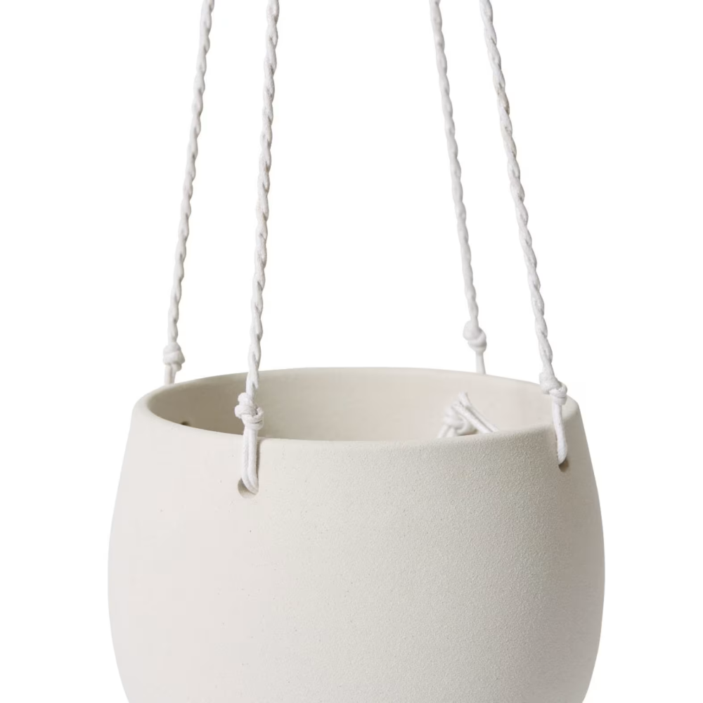 Ceramic Meyer Hanging Bowl Plant Pot - White - Available in 2 Sizes