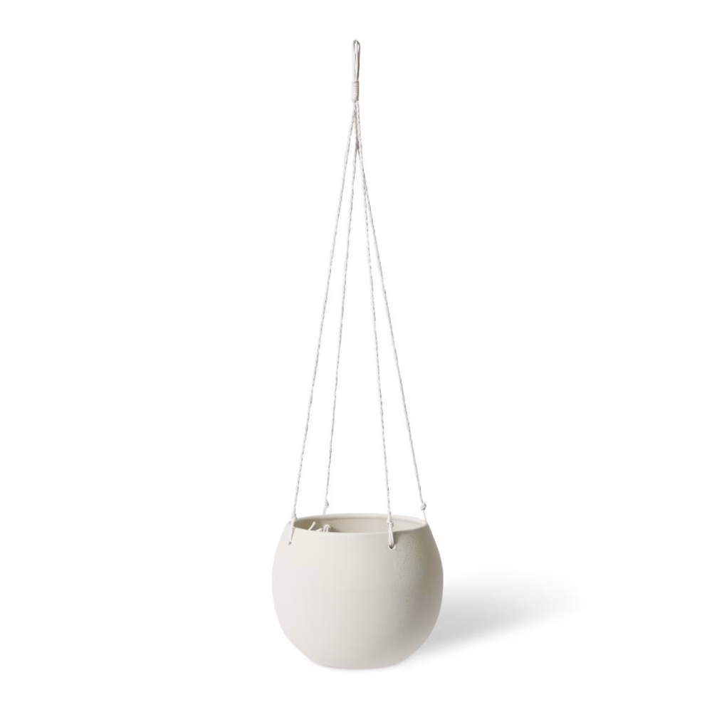 Ceramic Meyer Hanging Bowl Plant Pot - White - Available in 2 Sizes