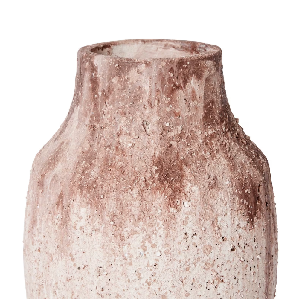 Ceramic Monroe Plant Pot Vase - White/Brown - Available in 2 Sizes