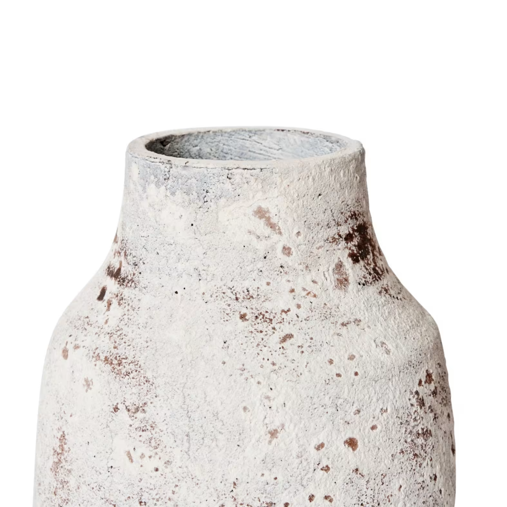 Ceramic Monroe Plant Pot Vase - White/Grey - Available in 2 Sizes