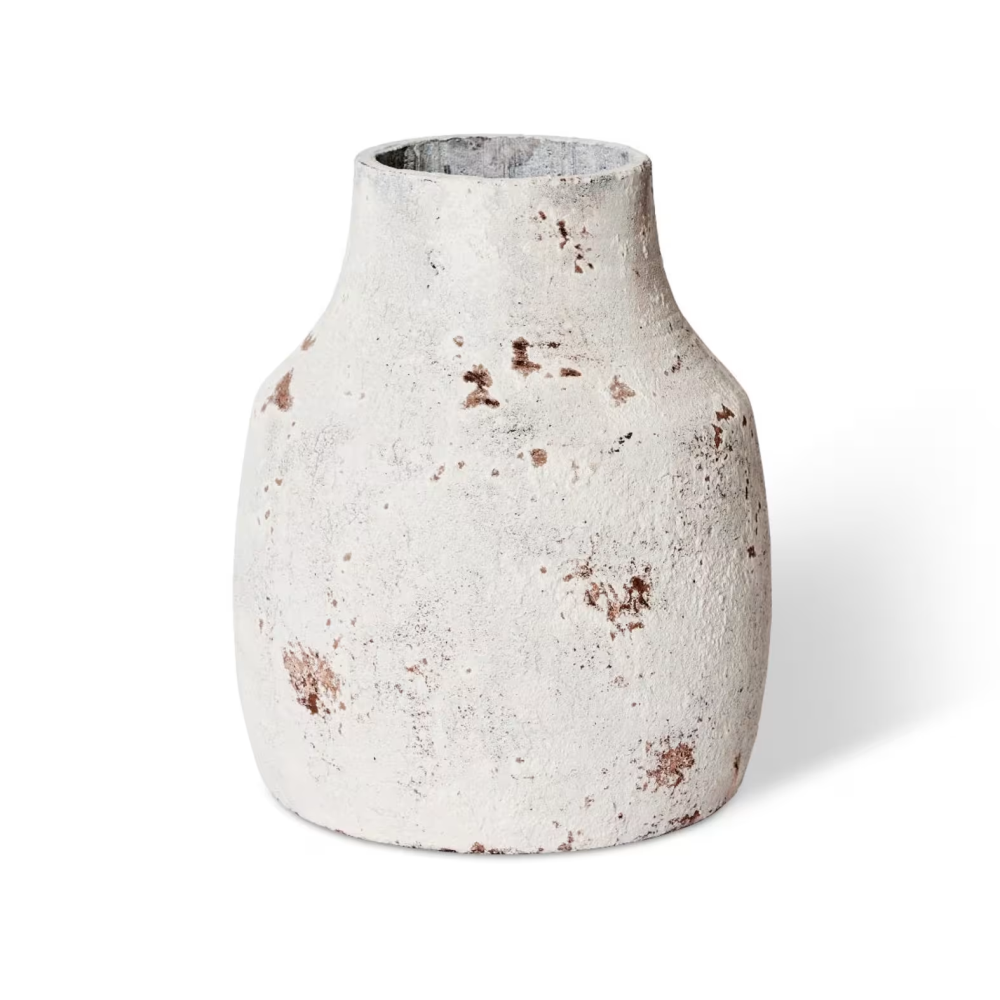 Ceramic Monroe Plant Pot Vase - White/Grey - Available in 2 Sizes