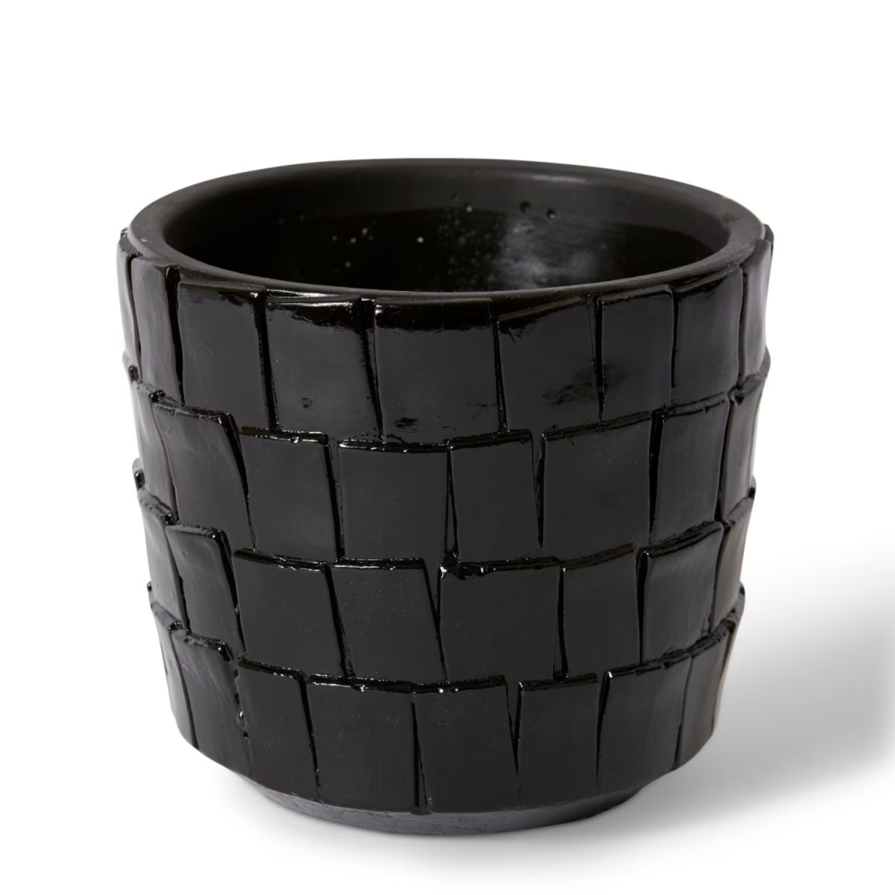 Ceramic Peyton Plant Pot - Black - Available in 3 Sizes