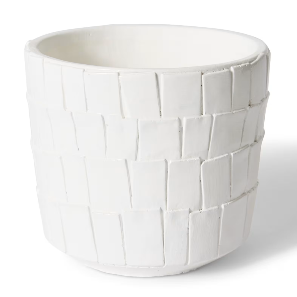 Ceramic Peyton Plant Pot - White- Available in 3 Sizes