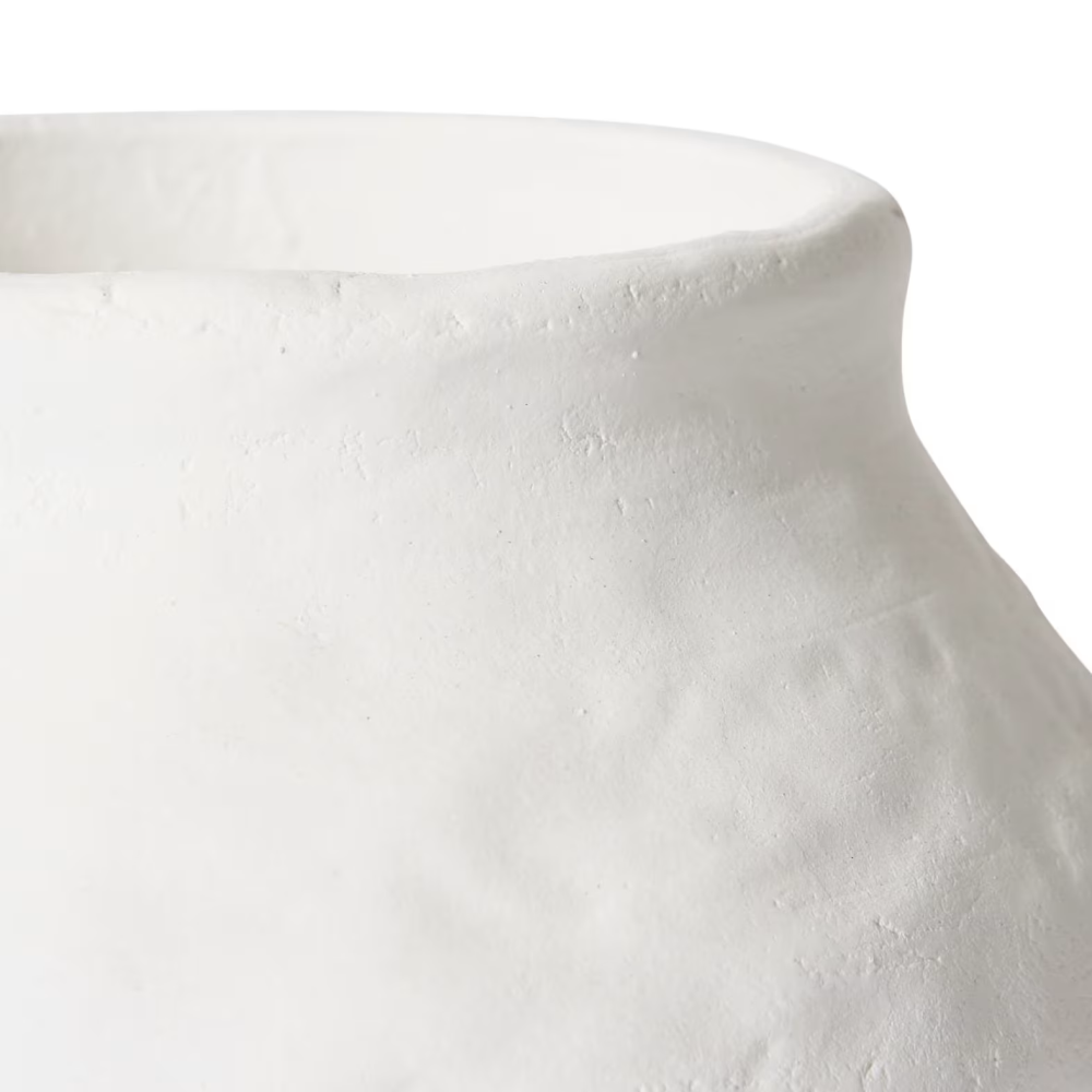 Ceramic Reagan Squat Plant Pot - White - Available in 2 Sizes