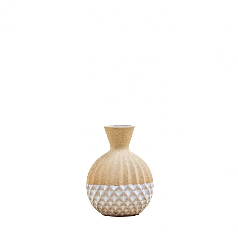 Ceramic Vase with Contrasting Design