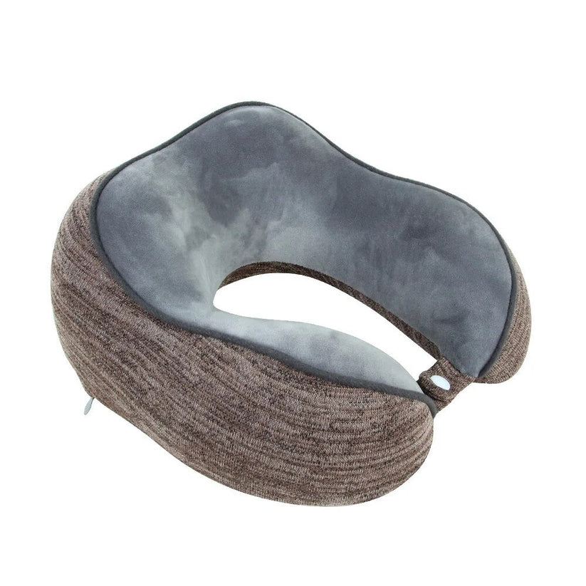 U-Shaped Neck Pillow for Comfort Brown - 30x25cms