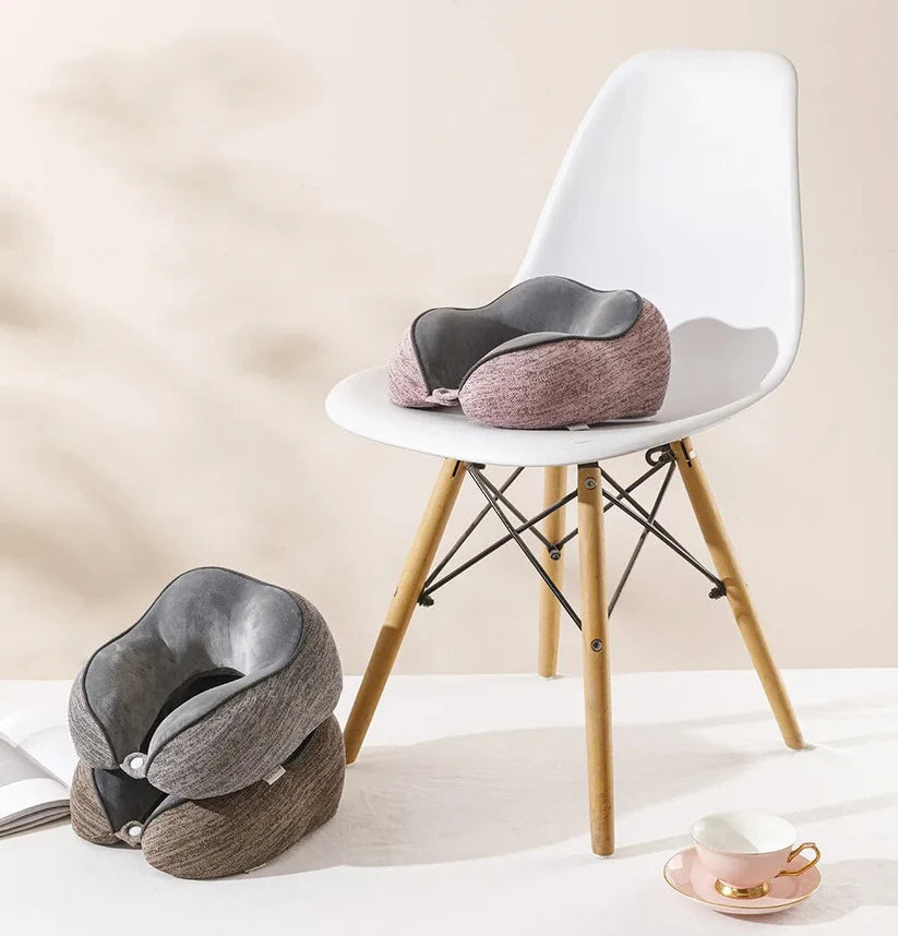 U-Shaped Neck Pillow for Comfort Brown - 30x25cms