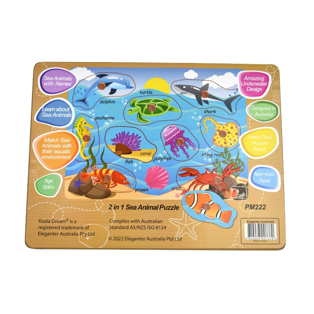 Challenge Little Minds 2 in 1 Sea Animals Puzzle