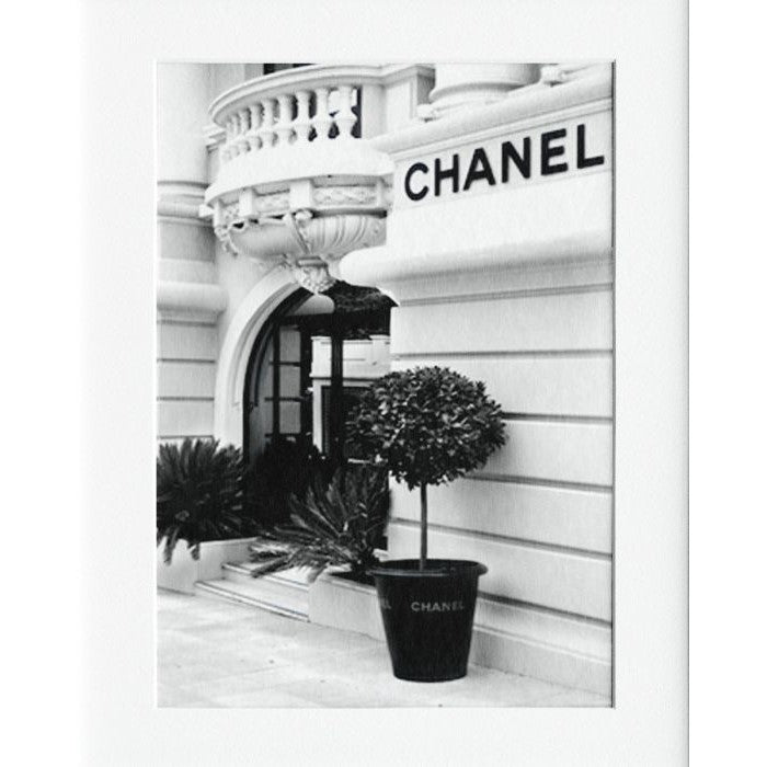 Chanel White Mounted Print Wall Decor - 40x50cms