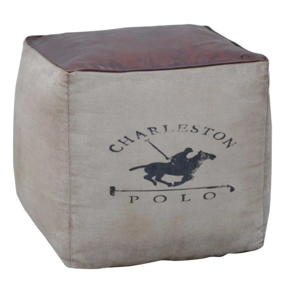 "Charleston Polo" Square Ottoman