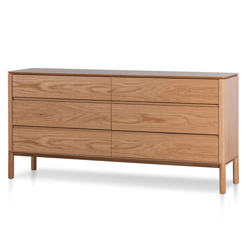 Charming 6 Drawers Wooden Chest - Natural