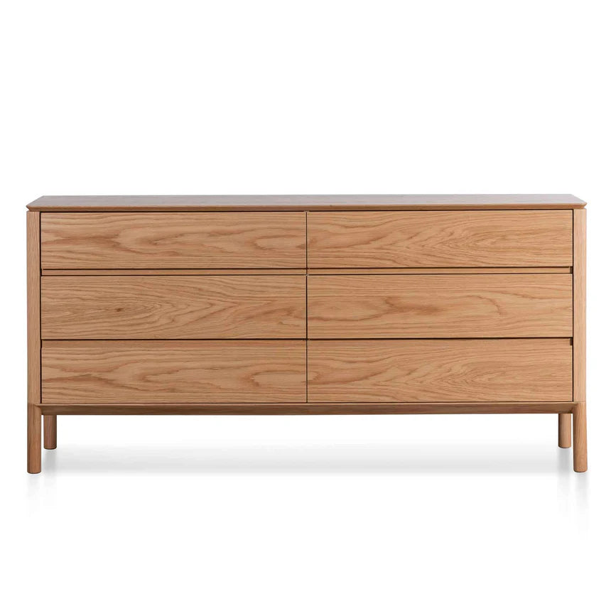 Charming 6 Drawers Wooden Chest - Natural