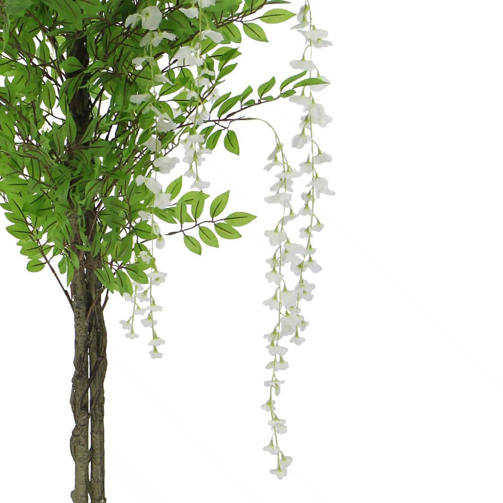 Charming Artificial Wisteria With White Flowers 180cms