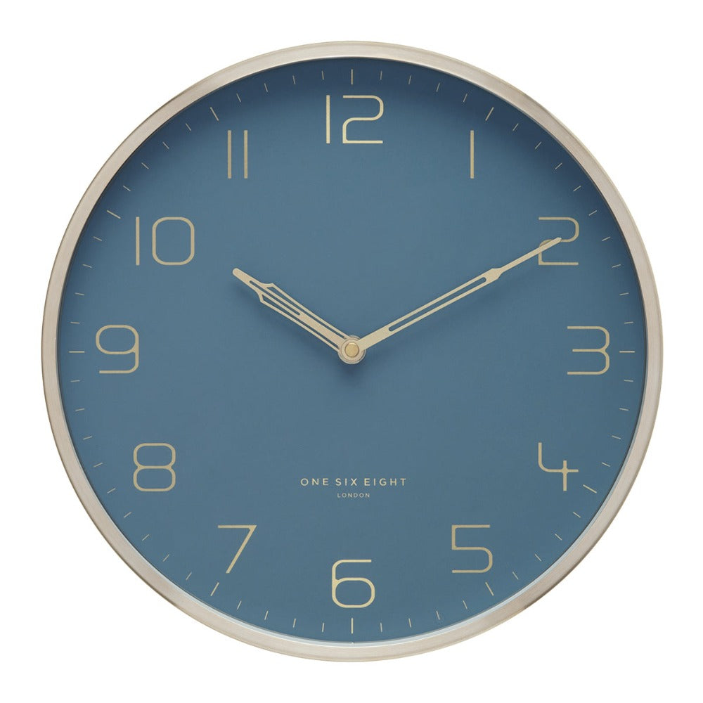 Charming Dusty Blue Wall Clock 30cms