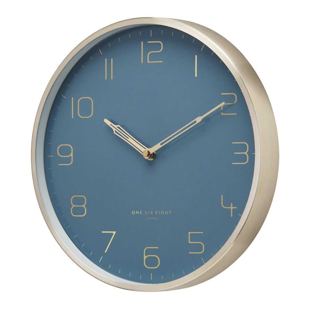 Charming Dusty Blue Wall Clock 30cms