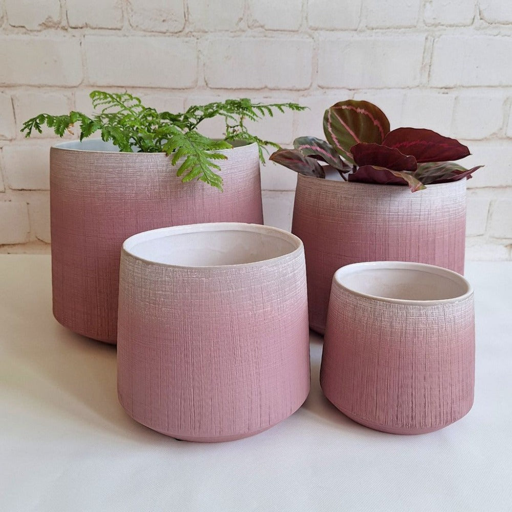 Charming Horizon Collection Pots - Blush Pink - Set of 4