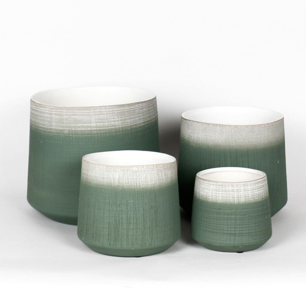 Charming Horizon Collection Pots - Patina Green - Set of 4