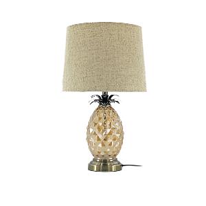 Charming Illumination Antique Pineapple Brass Table Lamp