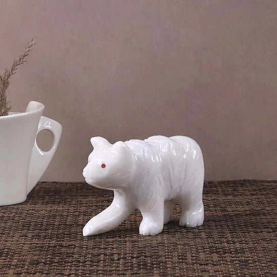 Charming Marble Bear Figurine 10cms - Available in 4 Colors