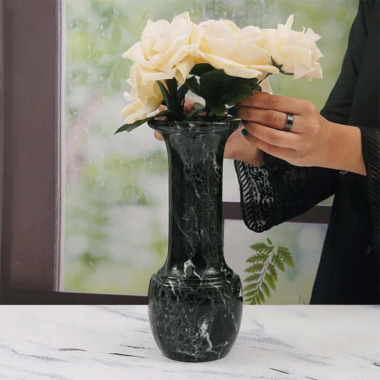 Charming Marble Long Neck Vase 25cm - Available in 4 Colors