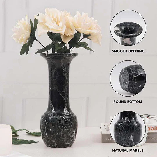 Charming Marble Long Neck Vase 25cm - Available in 4 Colors